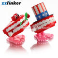 LK-S13 Dental Crafts Wind Up Toy Jumping Dentes com Rose